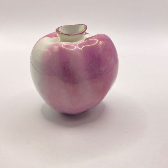 Vintage Arzberg Germany Porcelain Bud Vase Pink Cranberry White - Picture 3 of 9